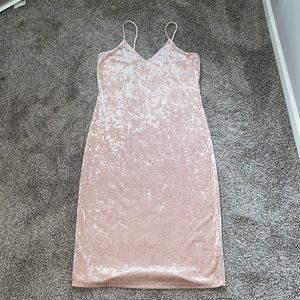 Blush Velvet Dress